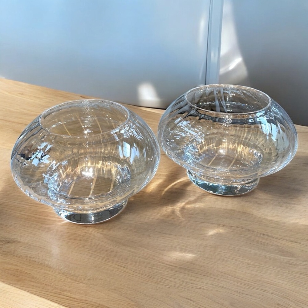 Lenox illumination crystal, set of 2 tea light holders, excellent condition